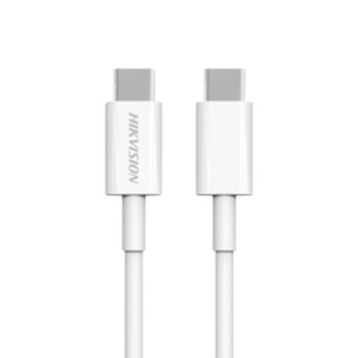 [HIKVISIONDIGITALTECHNOLOGY_HS-HUB-CBC2C] Hikvision Digital Technology Cable USB-C a USB-C / 1 Metro / Ideal para Celulares Android / Carga Rápida 3 Amp / Carga y Sincronización de Datos / 480 Mbps / 60 Watts