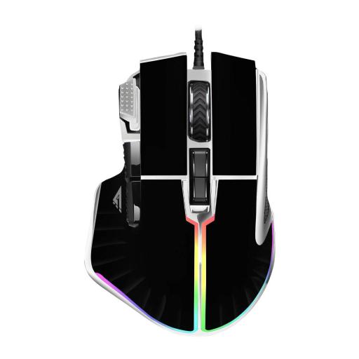 [GAMEFACTOR_MOG602-BK] Game Factor MOUSE GAME FACTOR LASER, PIXART 3370, 19K DPI, 6+1 BOTONES RGB MOG602-BK