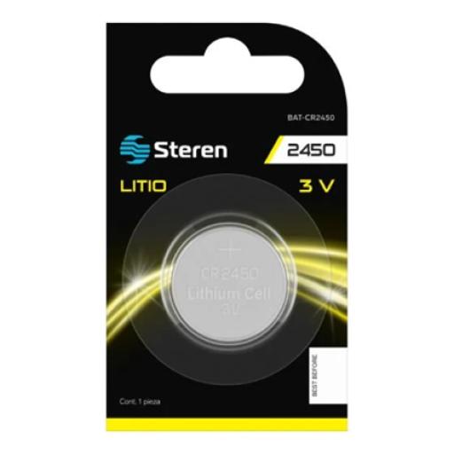 [STEREN_BAT-CR2450] Steren Pila Steren de Litio Tipo Botón CR2450