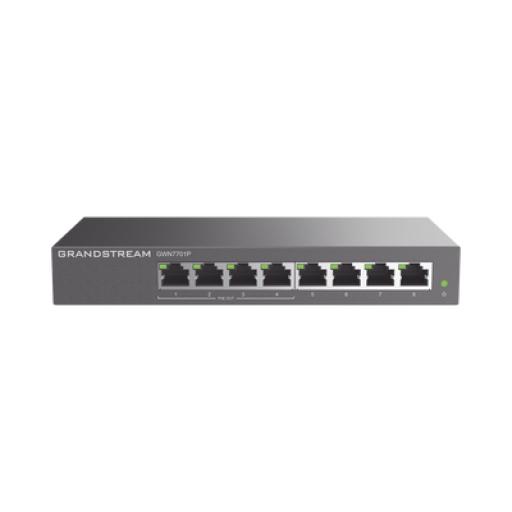 [GRANDSTREAMNETWORKS_GWN7701P] Grandstream Networks Switch PoE+ Gigabit No Administrable / 8 puertos 10/100/1000 Mbps / 4 puertos PoE+ /  hasta 60W