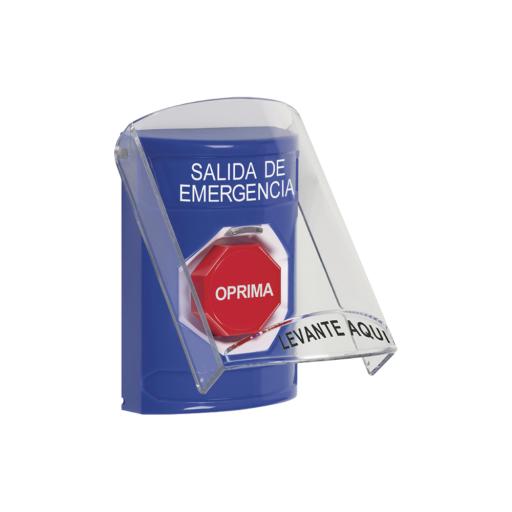 [STI_SS24A2EM-ES] STI Botón Multipropósito, Emergencia, Reset Con Llave, Bocina Integrada, Español, Tapa De Policarbonato, 2 Relevadores forma C, Interior