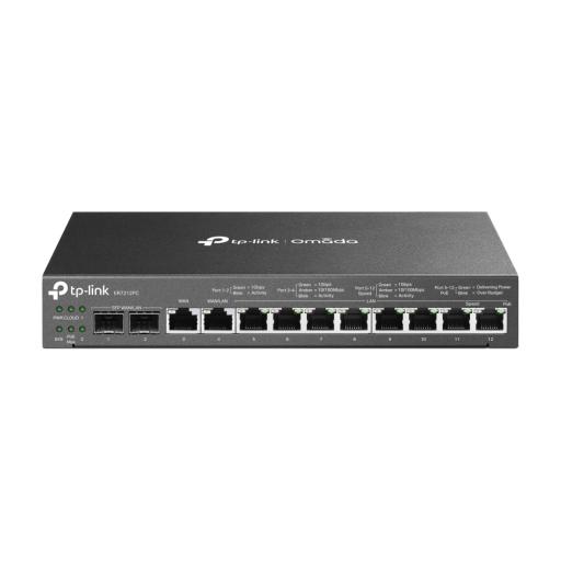 [TPLINK_ER7212PC] TPLINK Router Omada VPN / SDN Multi-WAN 1G / Switch con PoE y Controlador  / 2 puerto WAN/LAN SFP 1G / 1 Puerto RJ45 WAN / 1 Puerto WAN/LAN RJ45 / 8 Puertos PoE+ LAN RJ45 /  24,980 Sesiones Concurrentes / Administración por Controlador Omada o Stand-Alone