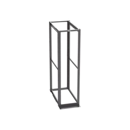 [No SKU] Panduit Rack de Cuatro Postes Estándar de 19", Rieles Con Orificio Para Tuerca Enjaulada, Profundidad Máxima de 41.5 in, 45 Unidades de Rack, Color Negro