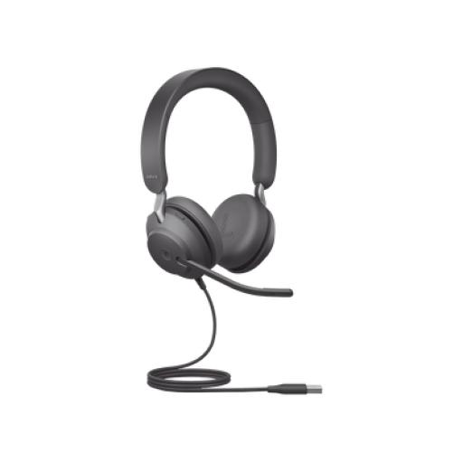 [No SKU] Jabra Jabra Jabra Evolve 2 40SE, Auricular stereo versión MS con aislamiento de ruido, conexión USB-A y indicador de ocupado (Busylight) (24189-999-999) 
