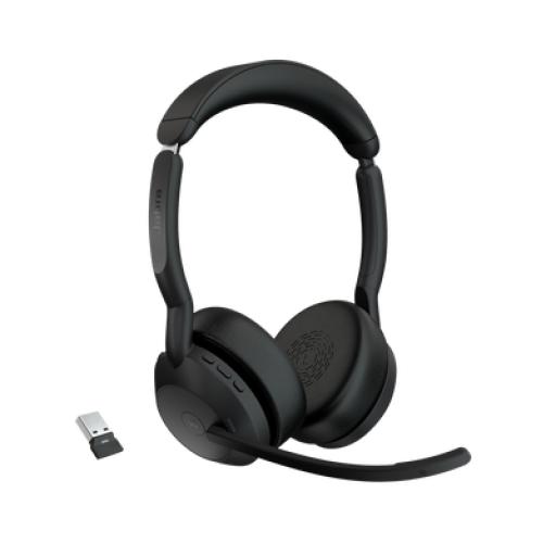 [No SKU] Jabra Jabra Evolve2 55, Auricular stereo versión MS, dongle USB-A con cancelación de ruido (25599-999-999) 