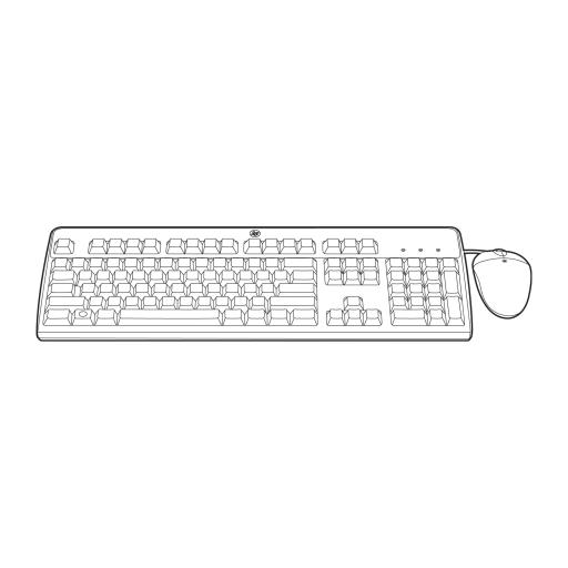 [HPE_631341-B21] HPE HP USB BFR-PVC US Keyboard/Mouse Kit