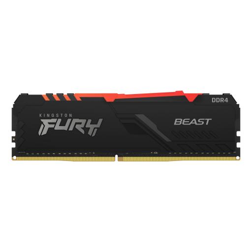 [KINGSTONTECHNOLOGY_KF437C19BBA/8] Kingston technology MEMORIA DIMM DDR4 KINGSTON (KF437C19BBA/8) 8GB (1X8GB) 3733MHZ ,NON-ECC FURY BEAST RGB, CL19