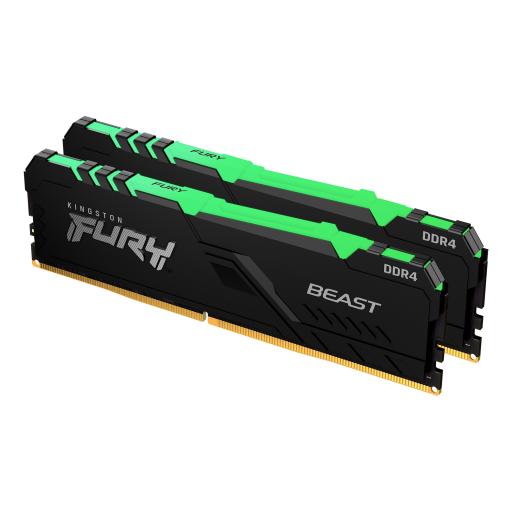 [KINGSTONTECHNOLOGY_KF437C19BBAK2/16] Kingston technology MEMORIA DIMM DDR4 KINGSTON (KF437C19BBAK2/16) 16GB (2X8GB) 3733MHZ, FURY BEAST RGB, CL19