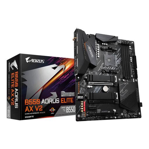 [GIGABYTE_B550 AORUS ELITE AX V2] MOTHERBOARD GIGABYTE (B550 AORUS ELITE AX V2) SOCKET AM4,4 DIMM, DDR4 256MB, PCI-E 4.0 NVME