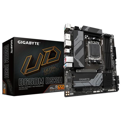 [GIGABYTE_B650M DS3H] MOTHERBOARD GIGABYTE (B650M DS3H) SOCKET AM5, 4*DDR5 6400MHZ, HDMI, 2*DP, MICRO ATX
