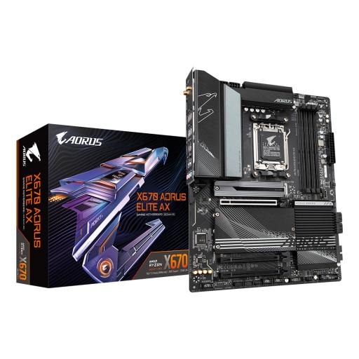 [GIGABYTE_X670 AORUS ELITE AX] MOTHERBOARD GIGABYTE (X670 AORUS ELITE AX) SOCKETAM5 4*DDR5,M.2,HDMI,1*24-PIN ATX