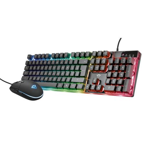 [TRUST_23482] Kit de Teclado y Mouse Trust GXT 838 Azor, Alámbrico, USB, Negro