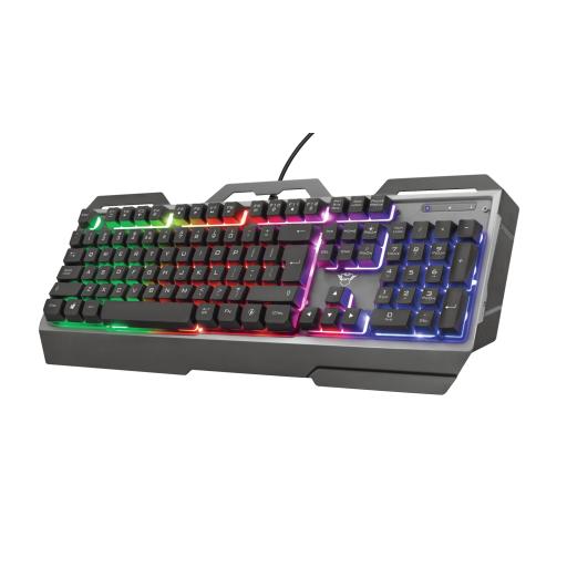 [TRUST_23742] Teclado Gamer Trust GXT 856 Torac RGB, Alámbrico, Negro