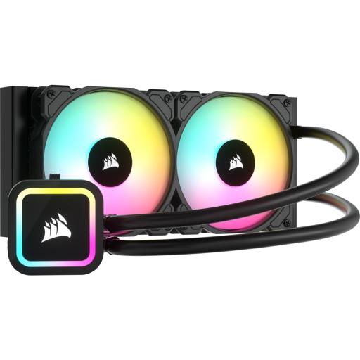 [CORSAIR_CW-9060065-WW2] VENTILADOR P/CPU CORSAIR (CW-9060065-WW2) H100X RGB ELITE,240MM,2 FANS,ENFRIAMIENTO LIQUIDO