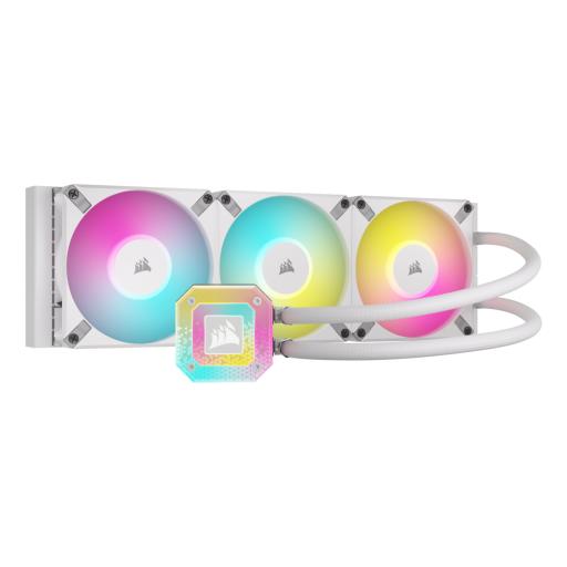 [CORSAIR_CW-9060073-WW] VENTILADOR P/CPU CORSAIR (CW-9060073-WW) HYDRO ICUE H150I ELITE CAPELLIX XT,BLANCO, 360MM, 3*FANS,
