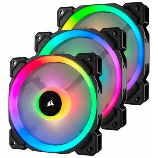 [CORSAIR_CO-9050072-WW] Ventilador Corsair LL120 RGB, 120mm 600-500RPM, 3 Piezas CO-9050072-WW