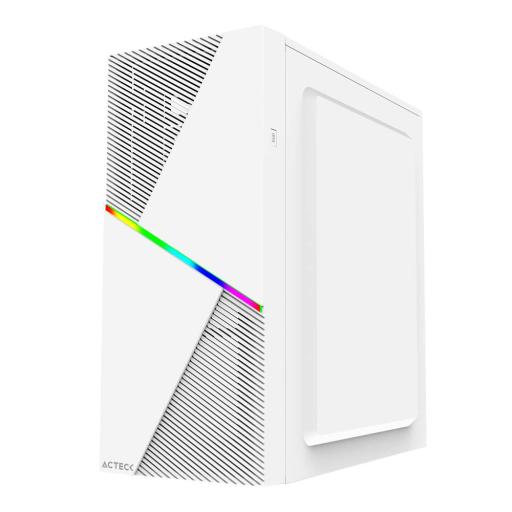 [ACTECK_AC-935722] GABINETE ACTECK (AC-935722) DRACO GM450,ATX,FUENTE 500W,2*USB 2.0,RGB,CRISTAL TEMP,BLANCO