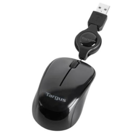 [TARGUS_AMU75US] Targus Mouse Targus BlueTrace Alámbrico Retráctil Compacto Color Negro
