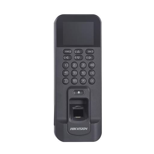 [HIKVISIONDIGITALTECHNOLOGY_DS-K1T804AEF] Hikvision Digital Technology Biométrico WiFi de Acceso y Asistencia Compatible con APP Hik-Connect (P2P) / Soporta Biometrico Esclavo RS-485 / Lectura de Huella y Tarjetas EM / TCP/IP / 150,000 Eventos / Relevador para Chapa y Reportes de Asistencia