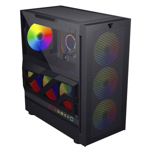 [GAMEFACTOR_CSG800] Game Factor GABINETE GAME FACTOR ATX CRISTAL USB 3.0 INT. LAT/RGB S/FTE CSG800 BK