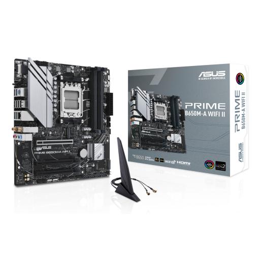 [ASUS_PRIME B650M-A WIFI II] Tarjeta madre ASUS Micro ATX PRIME B650M-A Wi-Fi ll S-AM5 B650 HDMI