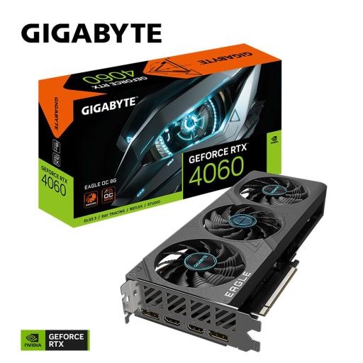 [GIGABYTE_GV-N4060EAGLE OC-8GD] Tarjeta de video Gigabyte NVIDIA GeForce RTX 4060 EAGLE OC 8GB GDDR6
