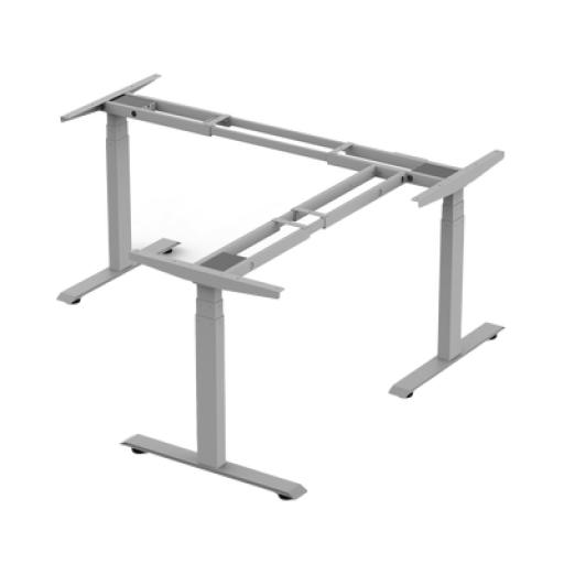 [EPCOM_EM33-3A3] Epcom Base de Escritorio Motorizado Profesional Tipo L (3 Columnas) / Altura Ajustable 60-125cm / Estructura Estable / Funcionamiento Suave / 4 Preset de Posiciones / Color Gris / Soporta hasta 150Kg de carga 