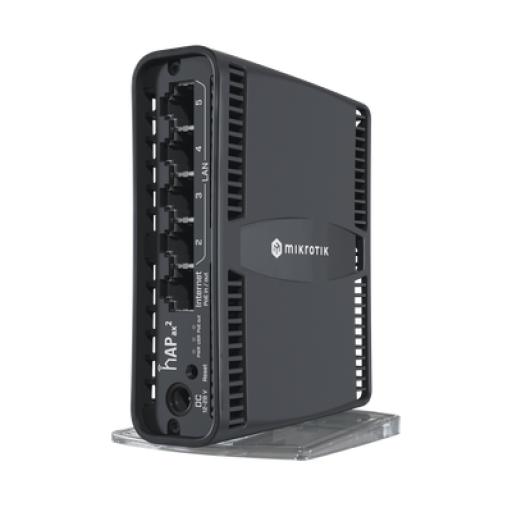 [MIKROTIK_C52IG-5HAXD2HAXD-TC] Mikrotik hAP ax2 Router inalámbrico Wi-Fi 6 160mW de Potencia, 5 puertos gigabit, Port 1 PoE in/out