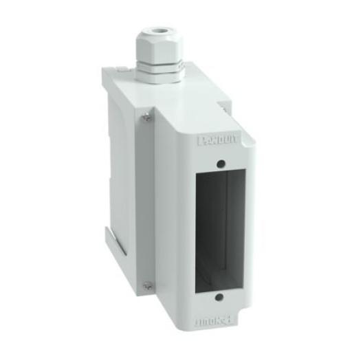 [PANDUIT_FDPPEIG] Panduit Panel de Parcheo Modular para Fibra Óptica, de Instalación en Riel DIN Estándar de 35mm, Acepta Una Placa Acopladora FAP, De Profundidad Extendida, Color Gris