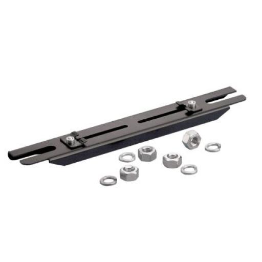 [PANDUIT_FR6TB38] Panduit Soporte de Montaje a Techo Tipo Trapecio, para Canaletas FiberRunner 4X4 y 6x4, o Charola Wyr-Grid de 8in, Uso con Varilla Roscada de 3/8", Color Negro