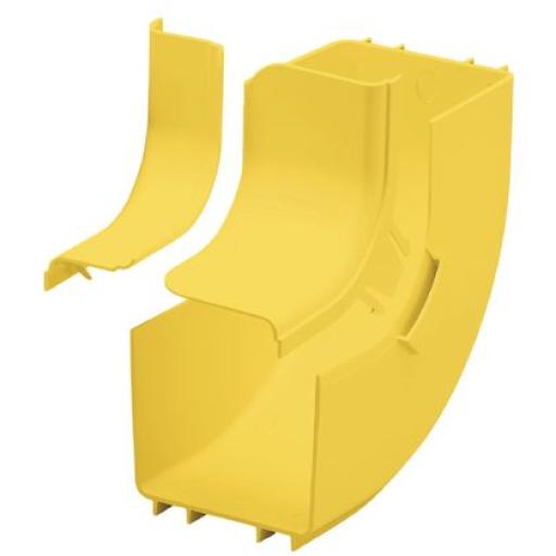 [PANDUIT_FRIVRA4X4LYL] Panduit Bajada Vertical Interior de 90º con Tapa, Para uso con Canaletas 4X4 FiberRunner™, Color Amarillo