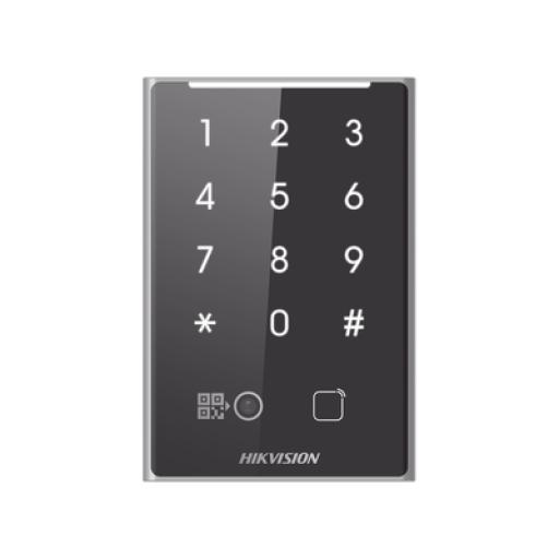 [HIKVISIONDIGITALTECHNOLOGY_DS-K1109EKB-QR] Hikvision Digital Technology Lector de Tarjetas PROX EM y de Códigos QR / Teclado para Contraseña / Compatible con Controladores DSK2600 Series Hikvision / Comunicación RS485 y WIEGAND