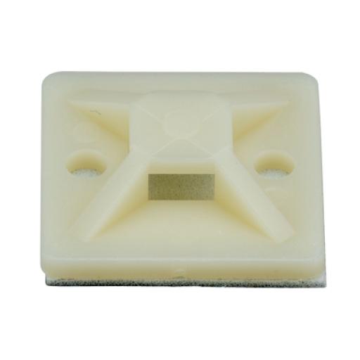 [PANDUIT_SMP12A-C] Panduit Montaje-Sujetador Adhesivo de 4 Vías de 3/4" x 3/4" x 1/4", Color Natural,  Nylon 6.6 Retardante de Llamas V-2, Paquete de 100pz