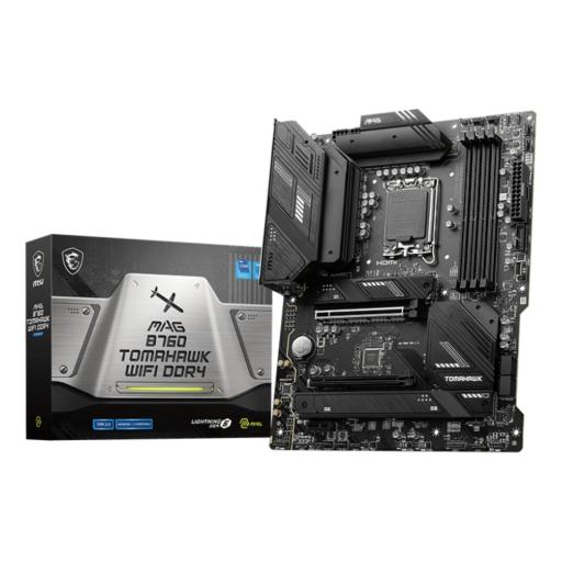 [MSI_MAG B760 TOMAHAWK WIFI DDR4] MOTHERBOARD MSI (MAG B760 TOMAHAWK WIFI DDR4) SOCKET 1700,4*DDR4 5333,HDMI,DP,3*M.2,ATX