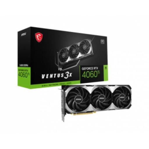 [MSI_RTX 4060 TI VENTUS 3X 16G OC] Tarjeta de video MSI NVIDIA GeForce RTX4060 Ti VENTUS 3X 16GB OC GDDR6