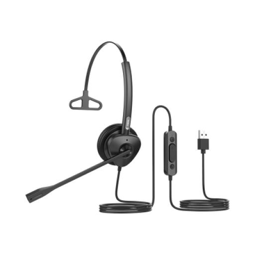 [FANVIL_HT301U] Fanvil Diadema monoaural con tecnología antishock para teléfonos IP FANVIL con interfaz USB con micrófono de cancelación de ruido, larga durabilidad 