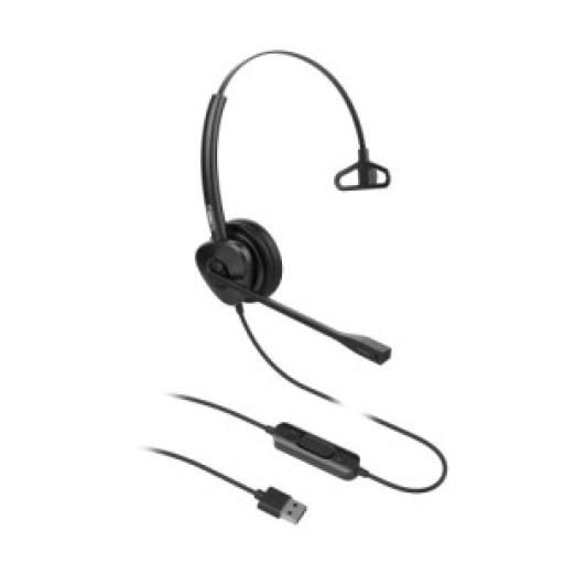 [FANVIL_HT301U] Fanvil Diadema monoaural con tecnología antishock para teléfonos IP FANVIL con interfaz USB con micrófono de cancelación de ruido, larga durabilidad 