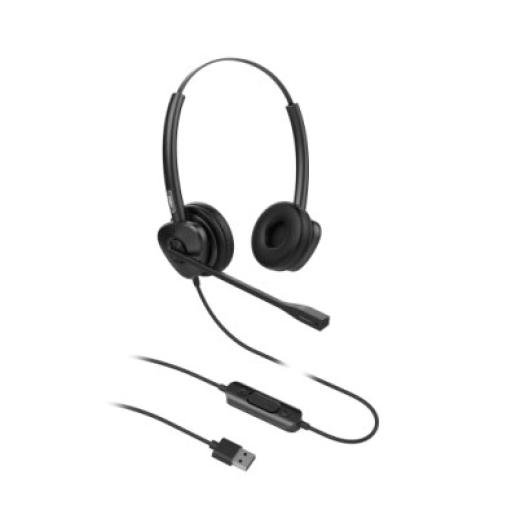 [FANVIL_HT302U] Fanvil Diadema binaudal (duo) con tecnología antishock para teléfonos IP FANVIL USB con micrófono de cancelación de ruido, larga durabilidad 