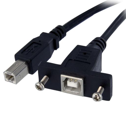 [STARTECH.COM_USBPNLBFBM1] StarTech.com CABLE 0.3M EXTENSOR USB B MONTAJE EN PANEL HEMBRA A MACHO .