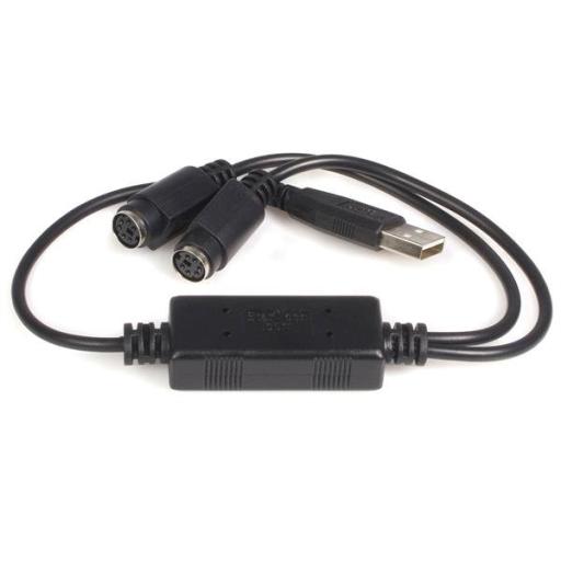 [STARTECH.COM_USBPS2PC] StarTech.com CABLE ADAPTADOR 0.4M USB A PS2 PARA RATON MOUSE Y TECLADO      .