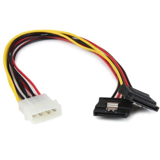 [STARTECH.COM_PYO2LP4LSATA] StarTech.com CABLE 30CM ADAPTADOR CORRIENTE LP4 MOLEX A DOBLE SATA CON SEGUR.