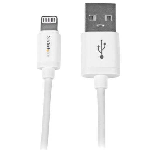 [STARTECH.COM_USBLT1MW] StarTech.com CABLE 1M LIGHTNING APPLE IPOD IPAD IPHONE 5 A USB 2.0 BLANCO