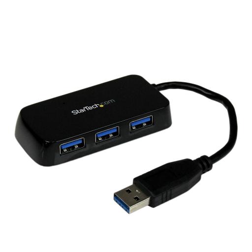 [STARTECH.COM_ST4300MINU3B] StarTech.com CONCENTRADOR HUB USB 3.0 4 PUERTOS PARA LAPTOP NEGRO     .