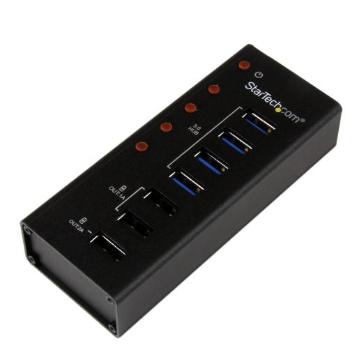 [STARTECH.COM_ST4300U3C3] StarTech.com HUB CONCENTRADOR USB 3.0 DE 4 PUERTOS Y 3 DE CARGA 1A Y 2A