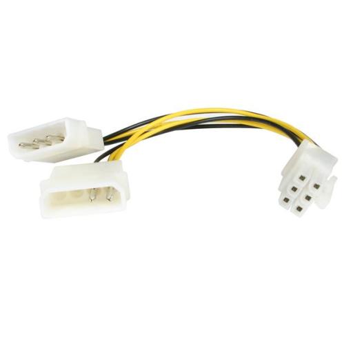 [STARTECH.COM_LP4PCIEXADAP] StarTech.com CABLE ADAPTADOR ALIMENTACION 15CM LP4 A PCI-E 6PIN DE TARJETA.