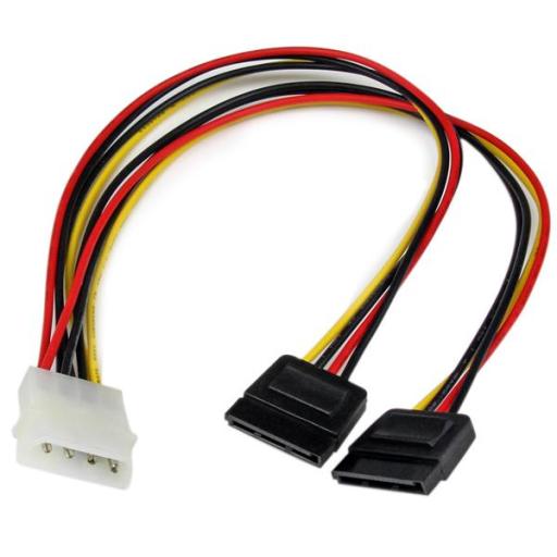 [STARTECH.COM_PYO2LP4SATA] StarTech.com ADAPTADOR CABLE 0.3M DIVISOR ALIMENTACION MOLEX 4 PINES 2X SATA
