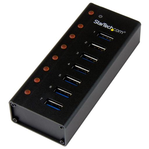 [STARTECH.COM_ST7300U3M] StarTech.com CONCENTRADOR USB 3.0 7 PUERTOS HUB CAJA METALICA DE PARED      .