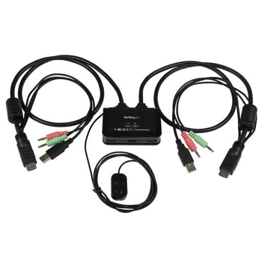 [STARTECH.COM_SV211HDUA] StarTech.com SWITCH CONMUTADOR KVM 2X HDMI USB AUDIO CON CABLES