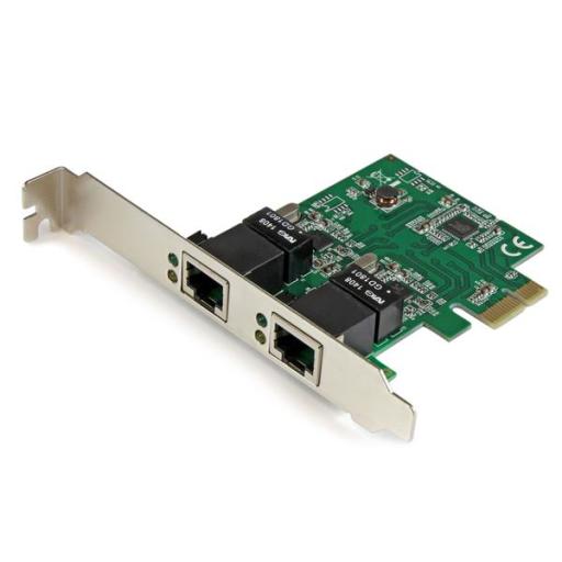 [STARTECH.COM_ST1000SPEXD4] StarTech.com TARJETA RED GIGABIT ETHERNET 2 PUERTOS PCI EXPRESS NIC RJ45  .