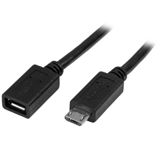 [STARTECH.COM_USBUBEXT50CM] StarTech.com CABLE 50CM MICRO USB EXTENSOR ALARGADOR MACHO A HEMBRA        .